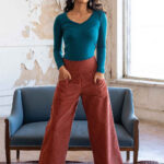 Esta Corduroy Pants Burnt Henna